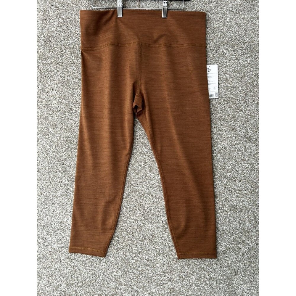 Athleta Elation Space Dye Brown 7/8 Tight Leggings Size XL